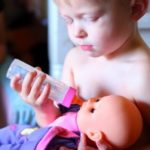 Little Daddy Bottle Feeding Baby Doll