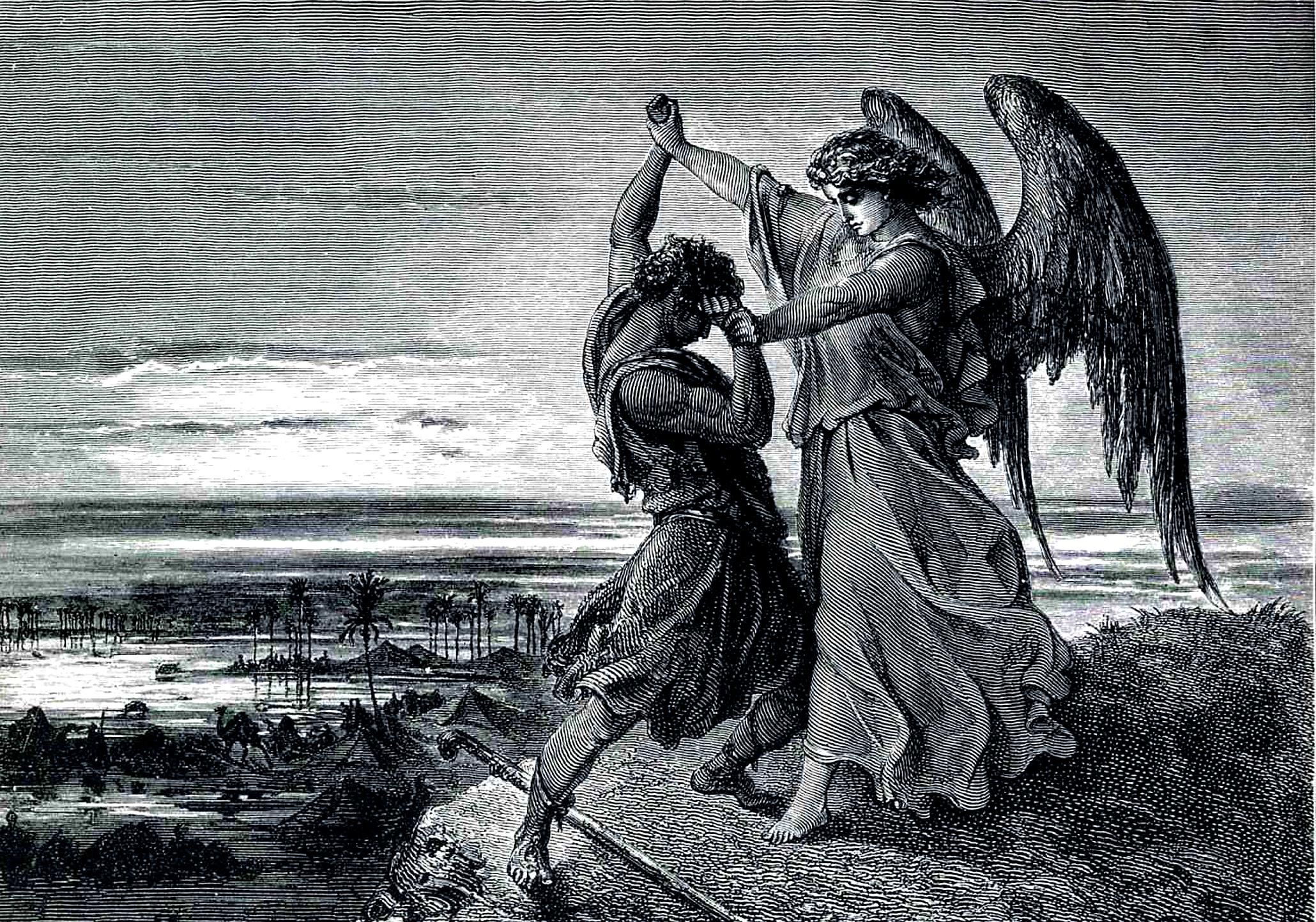 Jacob & the Angel (Gustave Doré: 1855)